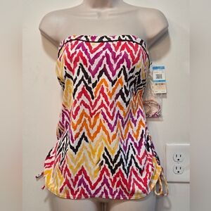 NWT Tankini Swim Suit Top & Bikini Bottom Swimsuit 14/16